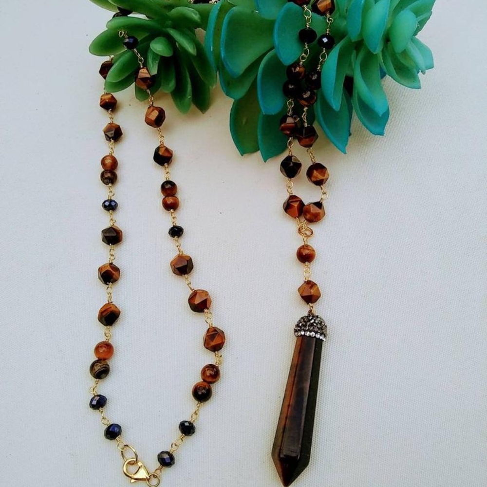 Tiger Eye Necklace - Picture 2 of 4